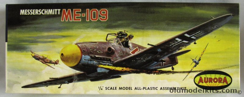 Aurora 1/48 Messerschmitt Me-109 (Bf-109), 55-100 plastic model kit
